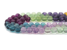 Load image into Gallery viewer, Genuine High Quality Multicolor Fluorite Round Smooth Beads, Sku#U1377
