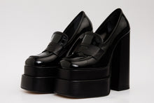 Load image into Gallery viewer, The Latino Black Leather Platform Heel Pump Women Shoe Final Sale!