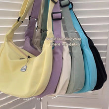 Load image into Gallery viewer, Women's Waffle Weave Shoulder &amp; Crossbody Bag – Dumpling Shape with Puppy Charm