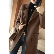 Load image into Gallery viewer, Mid-length Wool Casual Chic Coat
