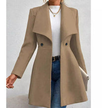 Load image into Gallery viewer, Slim-fit Long Fashion Lapel Women's Wool Coat
