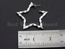 Load image into Gallery viewer, Enamel CZ Five Point Star Shape Stud Earring, Sku#J136