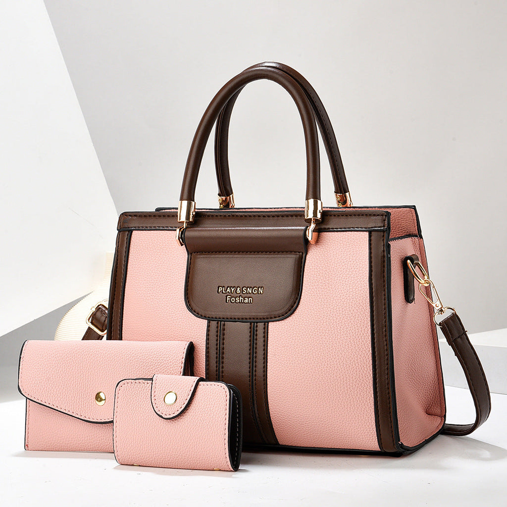 Women's Versatile Summer Tote Bag – Multi-Pocket PU Leather Crossbody Set