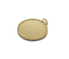 Load image into Gallery viewer, CZ Colorful Enamel Flower Medallion coin Charm, Sku#LX181