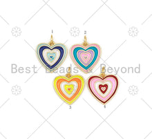 Load image into Gallery viewer, Colorful Enamel Triple Heart Shape Pendant, Sku#L628