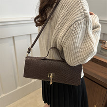 Load image into Gallery viewer, Women's Minimalist Crossbody Bag – Solid Color Woven Fabric Shoulder Bag