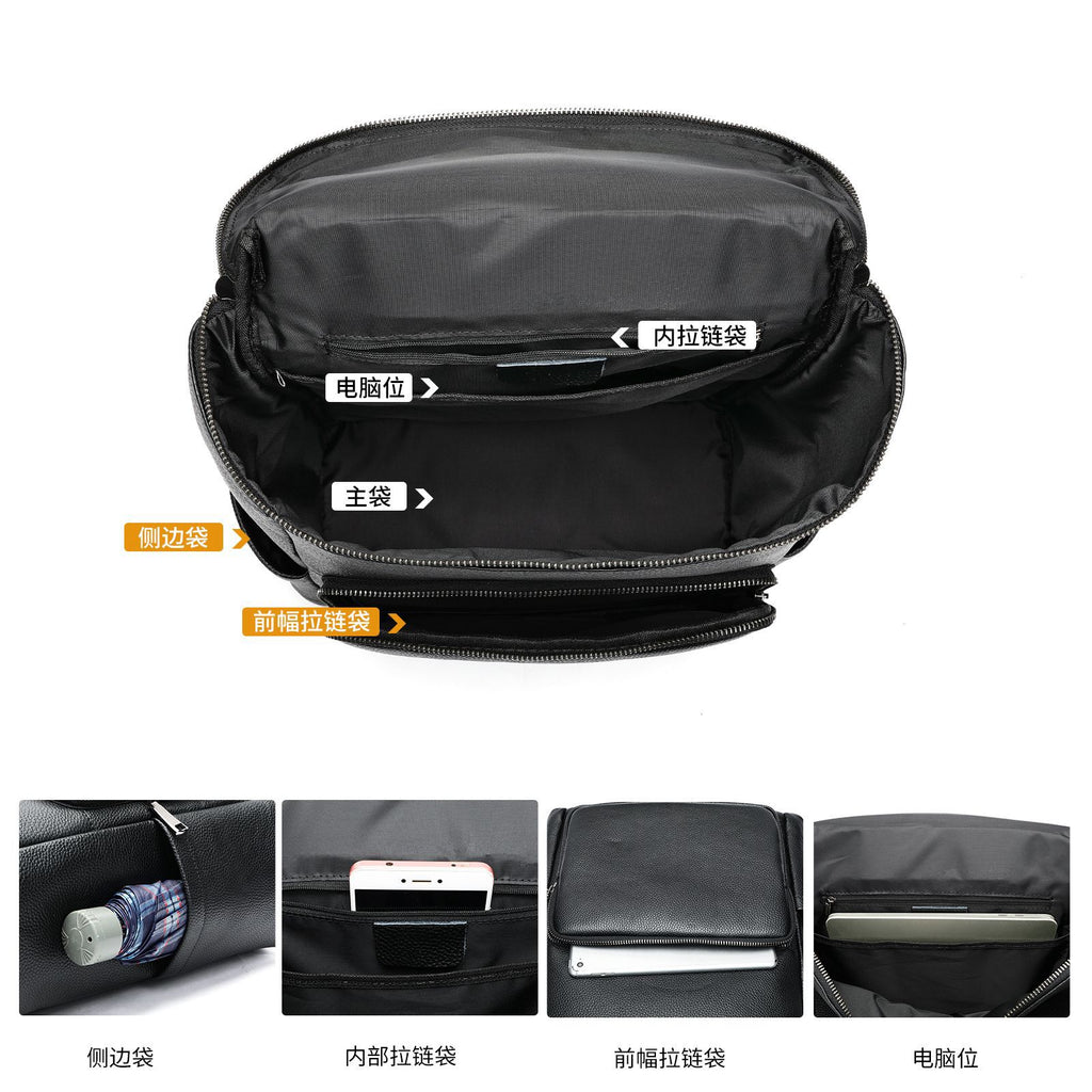 Men's Genuine Leather Laptop Backpack – Business Commuter Bag