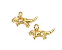 Load image into Gallery viewer, Gold Dinsaur Charm, Sku#LK584