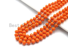 Load image into Gallery viewer, 60 Extra Long Hand Knotted Crystal Necklace,Double Wrap Necklace, 5x8mm Rondelle Crystal Beads, SKU#D35