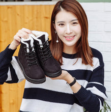 Load image into Gallery viewer, Women's Plush Snow Boots | Flat Heel Waterproof Casual Winter Boots