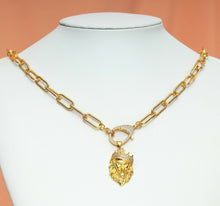 Load image into Gallery viewer, Paperclip Chain Lion Necklace, sku#CL22