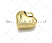 Load image into Gallery viewer, Plain Gold Puffy Heart Shape Charm/Pendant, Heart Shape Charm, SKU#Y325