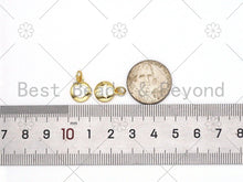 Load image into Gallery viewer, White Enamel Evil Eye Heart Cross Star On Round Coin Shape Pendant, Gold Filled Enamel Charm,Enamel Jewelry Findings, 12x10mm,Sku#LD144