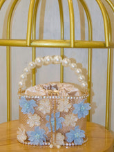 Load image into Gallery viewer, Retro Sunflower Birdcage Handmade Bucket Bag - Diamond Embellished PVC Shoulder Bag