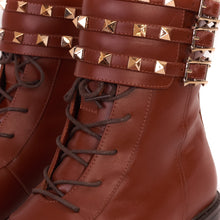 Load image into Gallery viewer, The Doncaster Brown Leather Lace-Up Mid Calf Women Boot With a Side Zipper