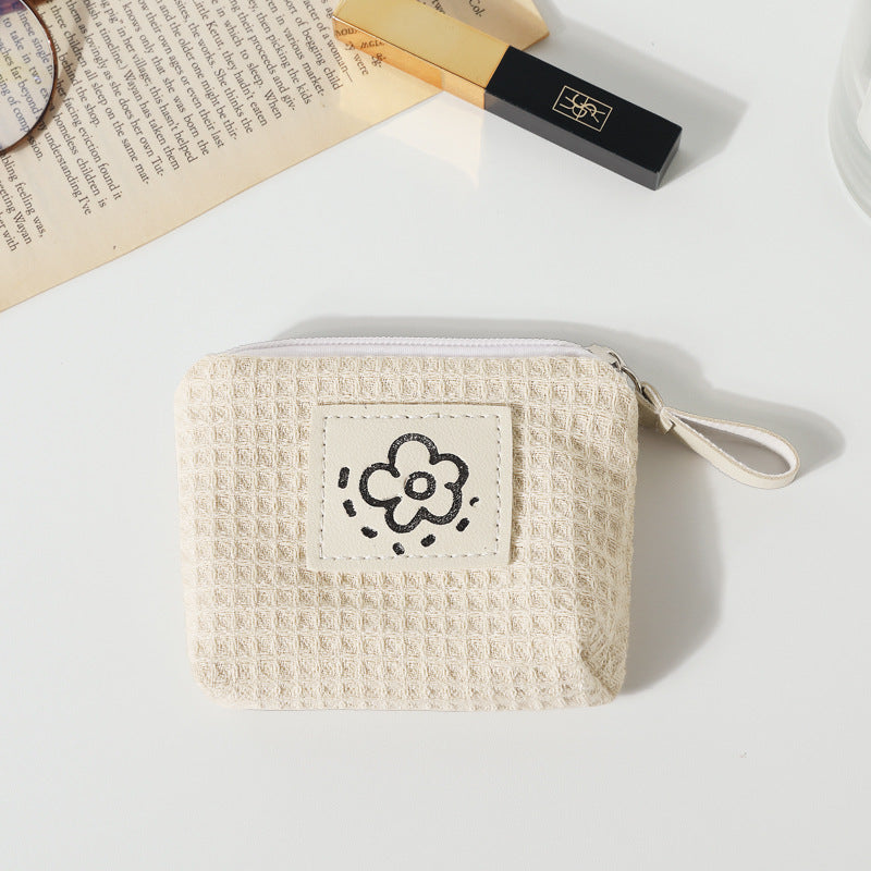 Waffle Texture Wristlet Bag – Minimalist Cotton Wristlet Pouch | Sarah Express