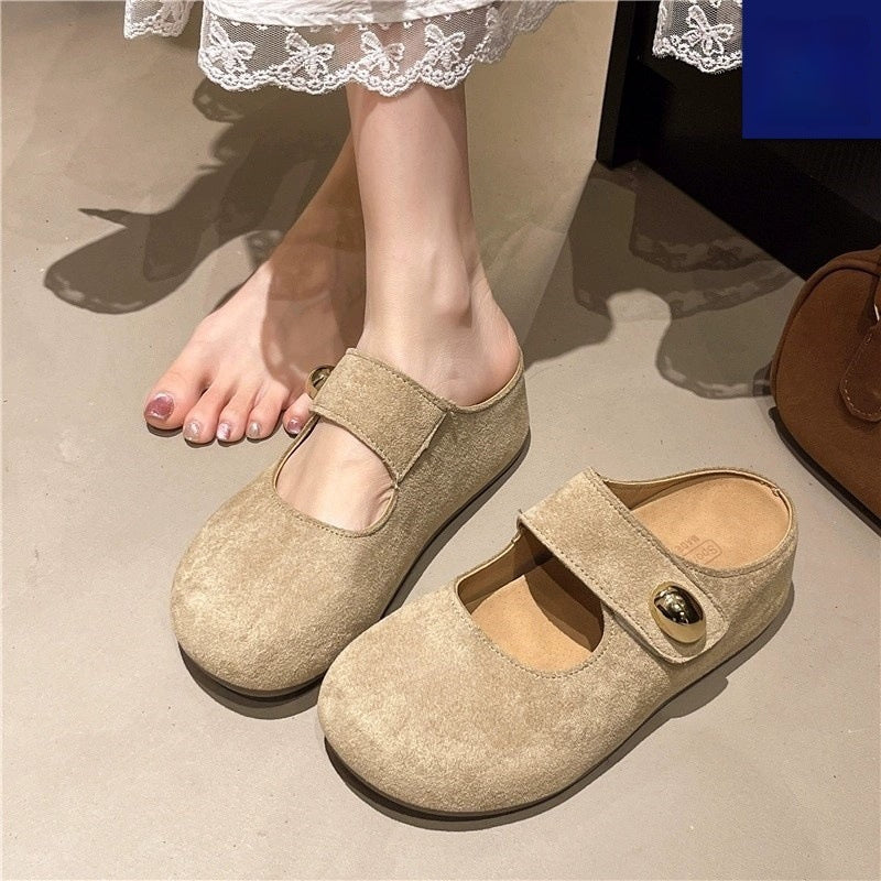Women's Slip-On Platform Mules | Breathable Microfiber Leather Slides
