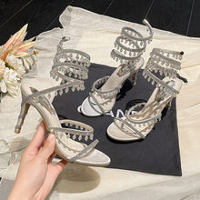 Load image into Gallery viewer, Women's High Heel Stiletto Sandals - Round Toe Evening Dress Shoes | Sarah Express