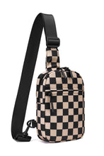 Load image into Gallery viewer, Waterproof Plaid Crossbody Bag - Lightweight Travel Sling Bag for Women &amp; Men