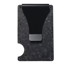 Load image into Gallery viewer, RFID Blocking Credit Card Holder - Aluminum Slim Wallet with Carbon Fiber Design