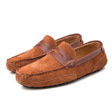 Load image into Gallery viewer, Men's Color-block Slip-On Loafer | Genuine Leather Casual Shoes