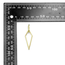 Load image into Gallery viewer, Gold Kite Frame Triangle Shape Stud Earrings, Sku#A268