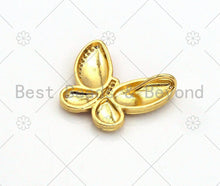 Load image into Gallery viewer, Colorful Enamel CZ Micro Pave Butterfly Pendant, 18K Gold Filled Enamel Butterfly Pendant, Pave Enamel Jewelry,25x24mm,Sku#LK369