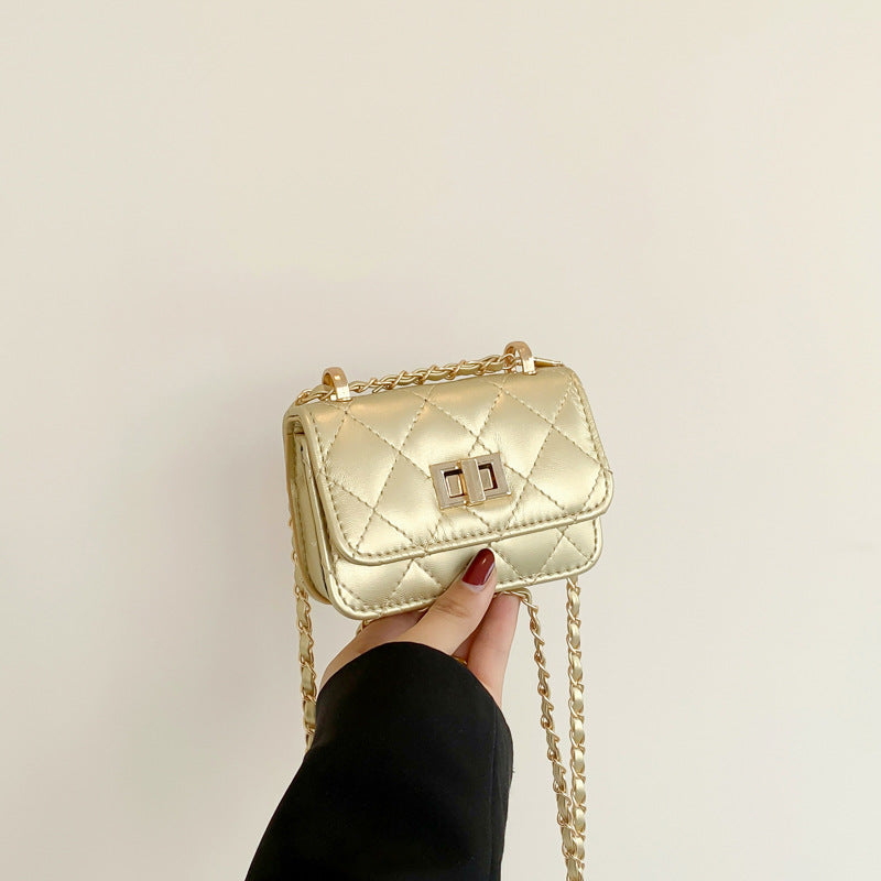 Fashionable Lock-Clasp Chain Crossbody Bag for Women - PU Leather All-Match Shoulder Bag