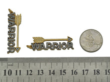 Load image into Gallery viewer, CZ Warrior Words with  Arrows Charm, Sku#F1483