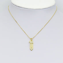 Load image into Gallery viewer, CZ Sword Shape Arrow Gold Charm, Sku#LK936