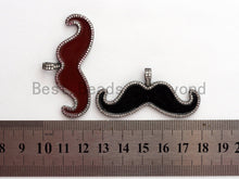 Load image into Gallery viewer, NEW Enamel Mustache Shape Cloud Shape Pendant, CZ Micro Pave Oil Drop Enamel pendant,Enamel pendant,Enamel Jewelry,18x52mm,sku#F621