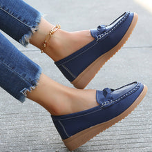Load image into Gallery viewer, Women's Woven Flat Shoes | PU Upper Slip-On Round Toe Casual Flats