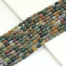 Load image into Gallery viewer, 6x9mm Genuine Indian Agate Smooth Rice Shape Beads, Sku#U1891