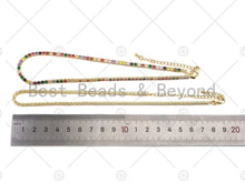 Load image into Gallery viewer, Rainbow/Clear Tennis chain, LD54