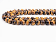 Load image into Gallery viewer, High Quality Natural Yellow Gold Tiger Eye Round Faceted Beads,sku#U350