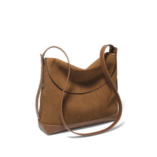 Load image into Gallery viewer, Vintage Suede-Like Crossbody Shoulder Bag – Large Capacity Women's Handbag in Brown &amp; Coffee
