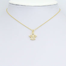 Load image into Gallery viewer, Clear CZ Gold Angel Charm Pendant,Sku#LD727