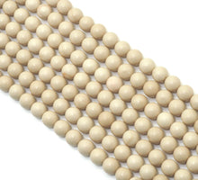 Load image into Gallery viewer, Genuine Fossil Wood Round Smooth Beads, 6mm/8mm/10mm/12mm, Sku#U1495
