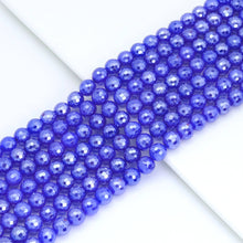 Load image into Gallery viewer, Mystic Plated Faceted Blue Agate beads, u363