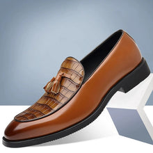 Load image into Gallery viewer, Men's Pointed-Toe Slip-On Dress Shoes | British Business-Casual PU Leather Loafers