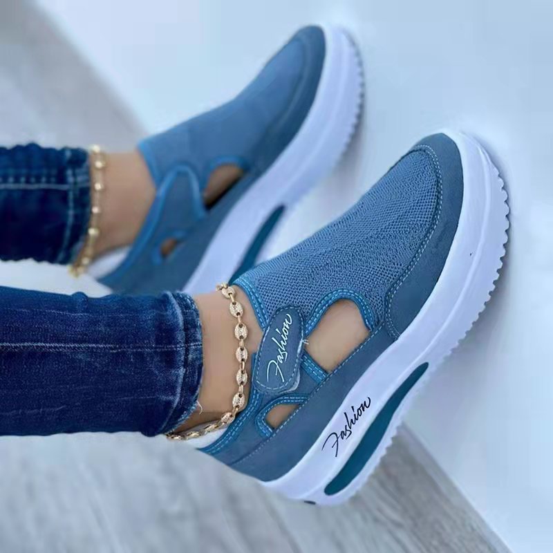 Women's Breathable Mesh Sneakers | Velcro Comfort Walking Shoes | Memory Foam Insole