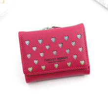 Load image into Gallery viewer, Three-Fold Wallet with Hollowed-Out Heart Design