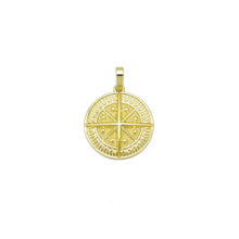 Load image into Gallery viewer, Gold North Star Compass Coin Charm Pendant, Sku#LK1023
