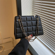 Load image into Gallery viewer, Plaid Bag Womens Small Diamond-Pattern Embroidered Grid Shoulder Bag