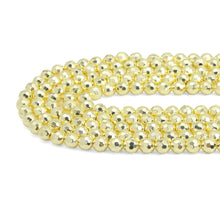 Load image into Gallery viewer, Natural Gold Hematite Beads- 2/3/4/6mm/8mm/10mm/12mm Round Faceted, SKU#S66
