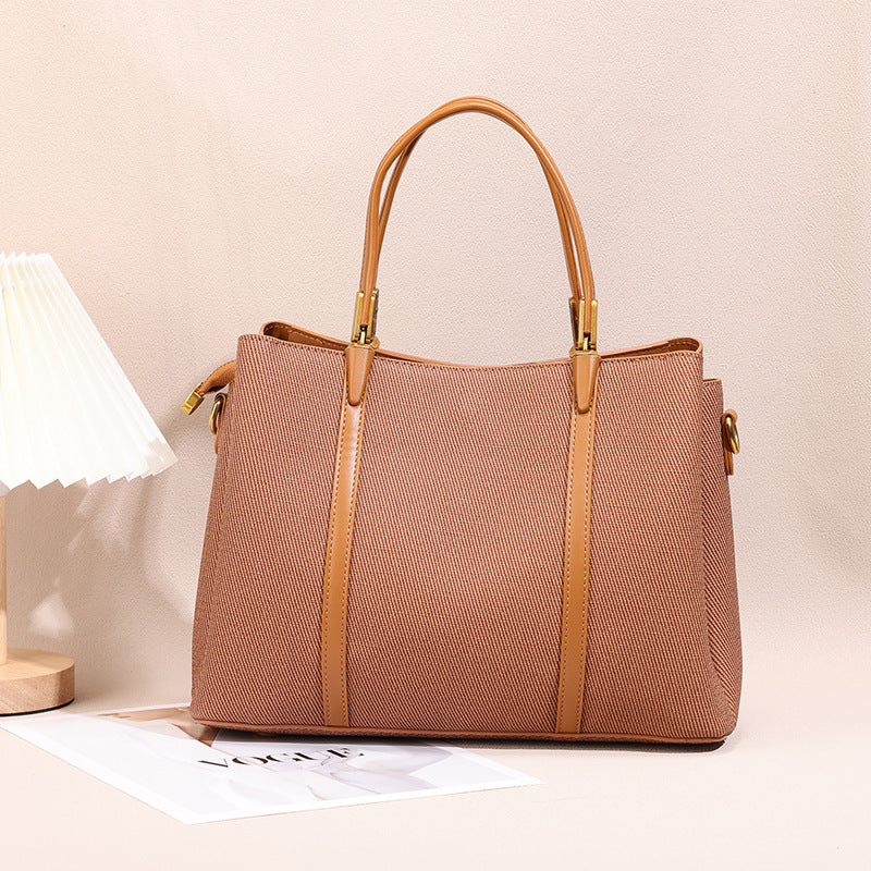 Sophisticated Women's Tote Bag - Premium PU Leather Commuter Handbag with Double Straps