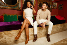Load image into Gallery viewer, The Bukres Tan Leather Block Heel Mid Calf Women Boot