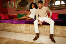 Load image into Gallery viewer, The Bukres Tan Leather Block Heel Mid Calf Women Boot