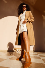 Load image into Gallery viewer, The Bukres Tan Leather Block Heel Mid Calf Women Boot