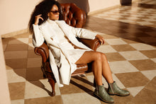 Load image into Gallery viewer, The Luisina Green Handwoven Leather Ankle Boot Final Sale!